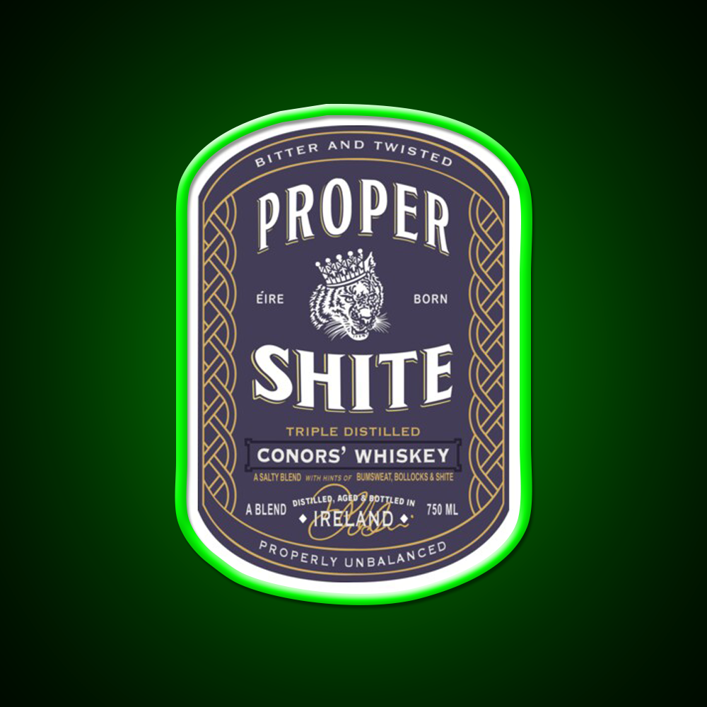 Proper Shite Whiskey Drink Bar Led Neon Sign Rgb Color