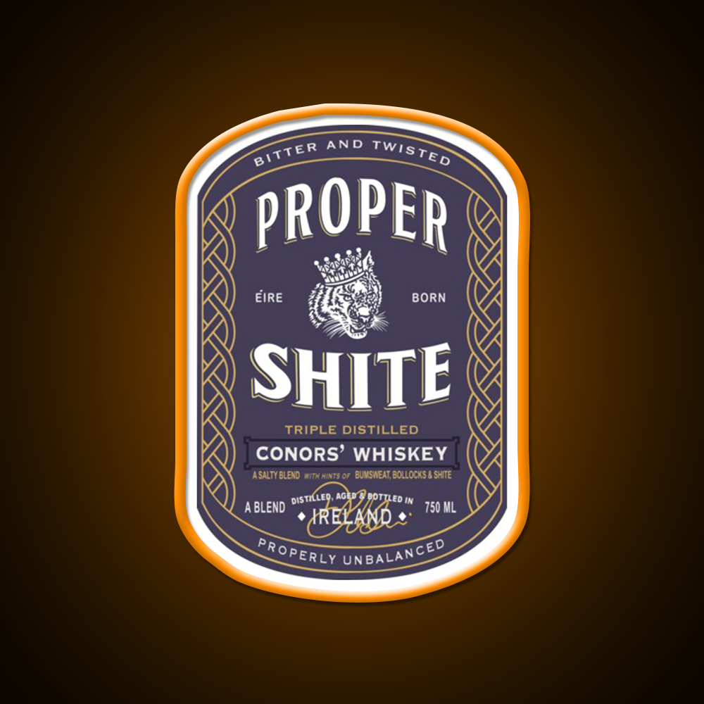 Proper Shite Whiskey Drink Bar Led Neon Sign Rgb Color