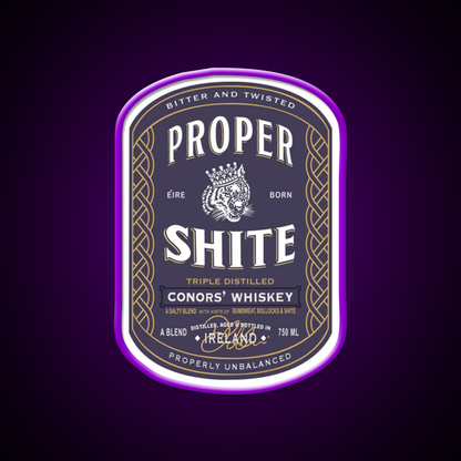 Proper Shite Whiskey Drink Bar Led Neon Sign Rgb Color