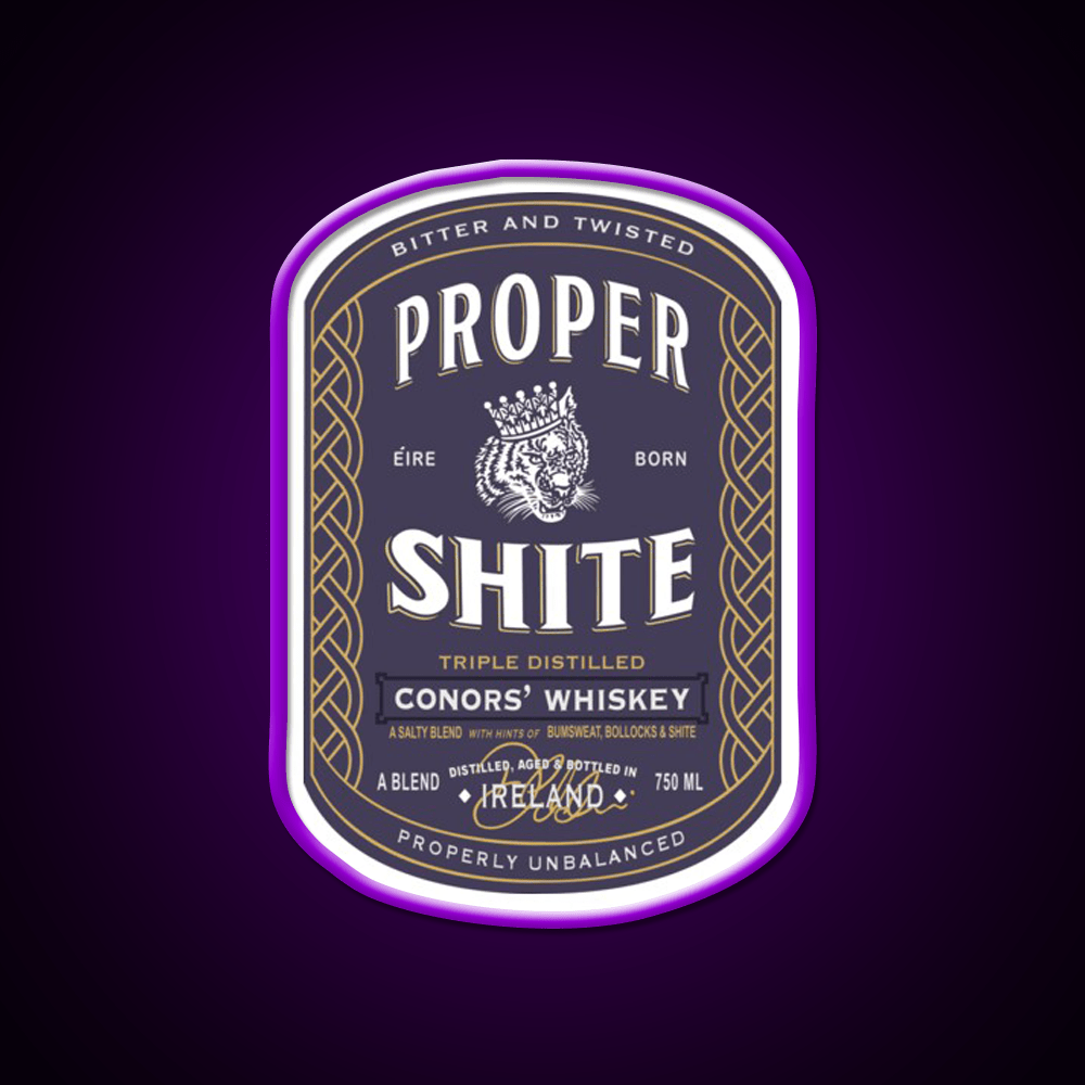 Proper Shite Whiskey Drink Bar Led Neon Sign Rgb Color - Shineneon