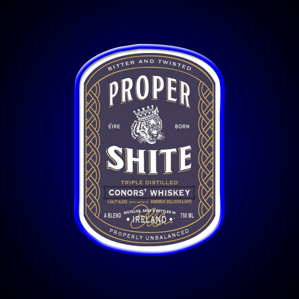 Proper Shite Whiskey Drink Bar Led Neon Sign Rgb Color - Shineneon