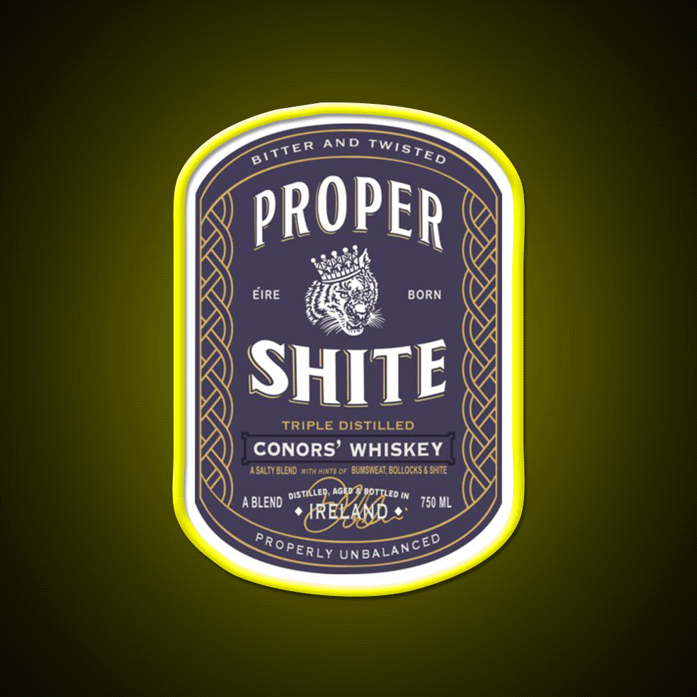 Proper Shite Whiskey Drink Bar Led Neon Sign Rgb Color