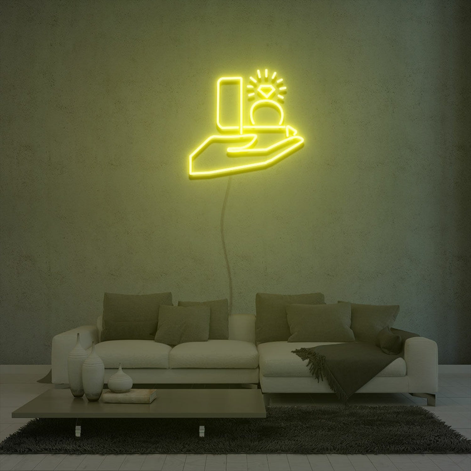 Proposal Diamond Ring Neon Sign Party Decoration | Shineneon