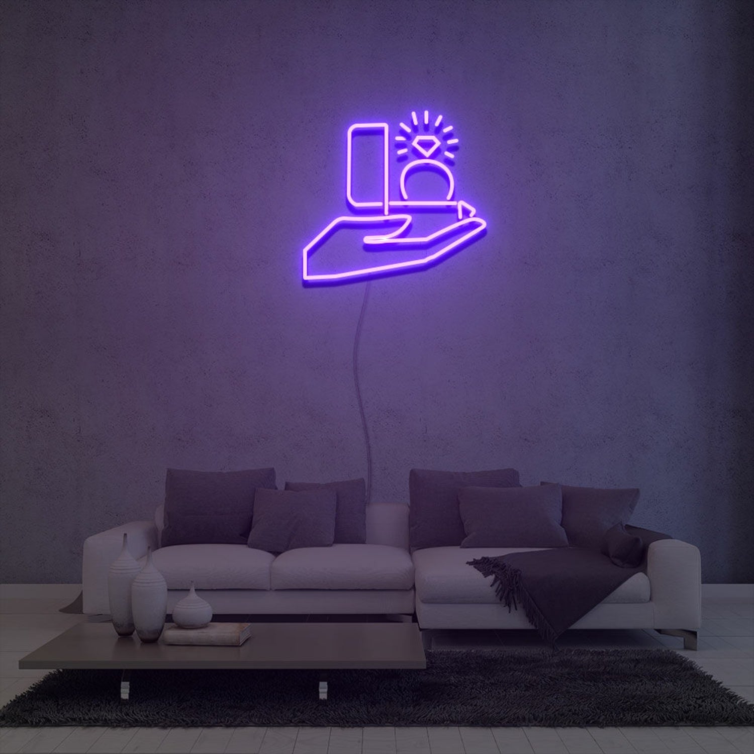 Proposal Diamond Ring Neon Sign Party Decoration | Shineneon