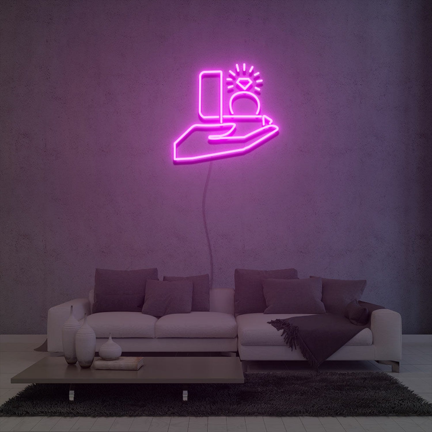Proposal Diamond Ring Neon Sign Party Decoration | Shineneon