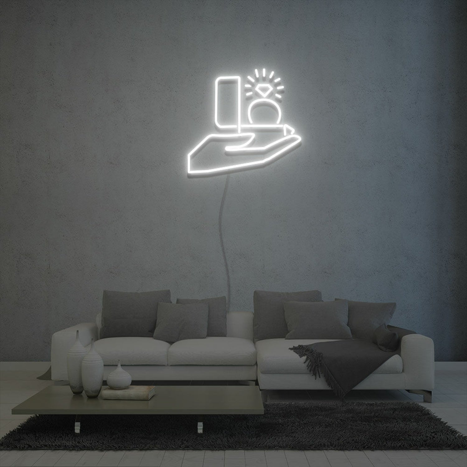Proposal Diamond Ring Neon Sign Party Decoration | Shineneon