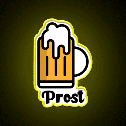 Prost Beer Bar Decor Led Neon Sign Rgb Color - Custom LED neon sign front view