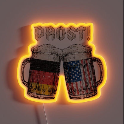 Prost I German American Beer Friendship Rgb Led Neon Sign - Shineneon