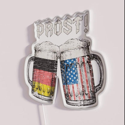 Prost I German American Beer Friendship Rgb Led Neon Sign - Shineneon