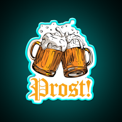 Prost Oktoberfest Beer Bar Decor Led Neon Sign Rgb Color - Size and dimension reference