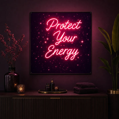 Protect Your Energy LED Neon Sign Garage Man Cave Neon Sign high-converting product image