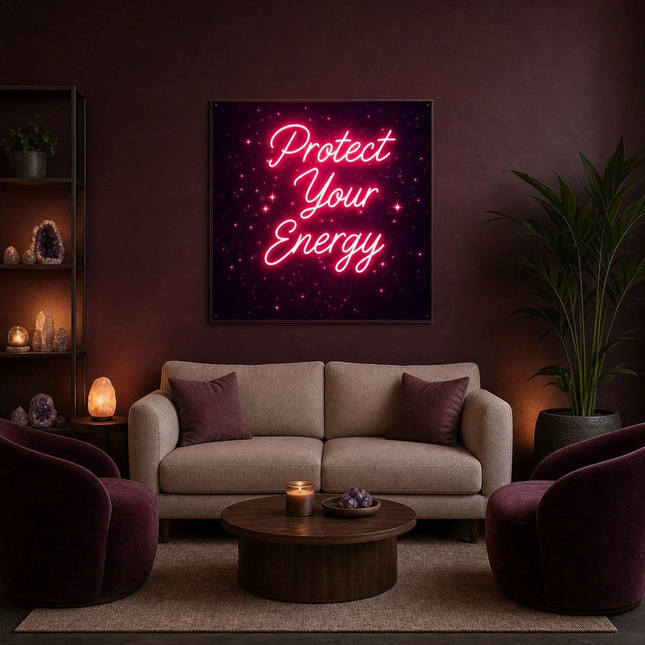 Protect Your Energy LED Neon Sign Garage Man Cave Neon Sign size image