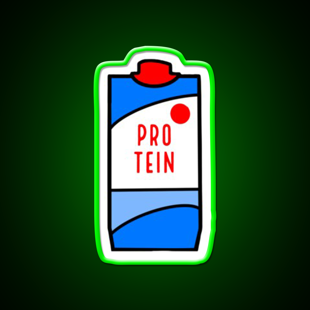 Protein Milk Gym Fitness Led Neon Sign Rgb Color