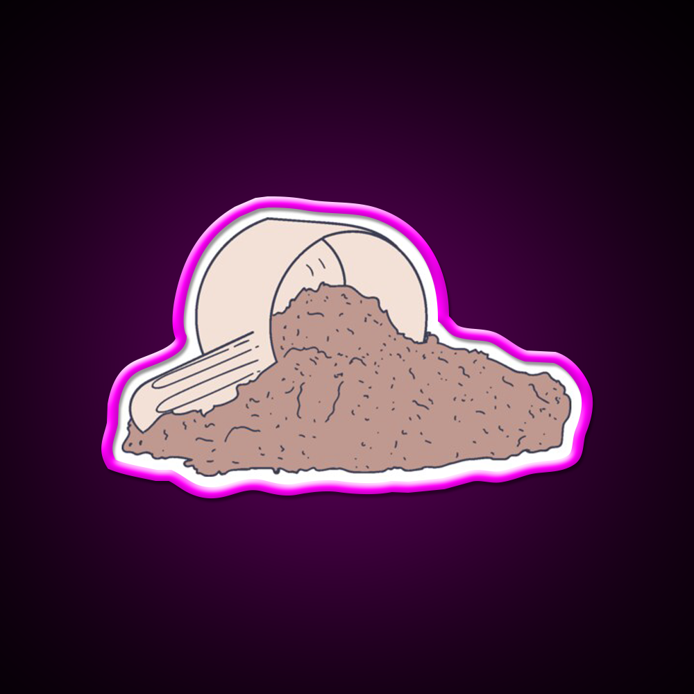 Protein Shake Pocket Supplement Graphic Gym Fitness Led Neon Sign Rgb Color