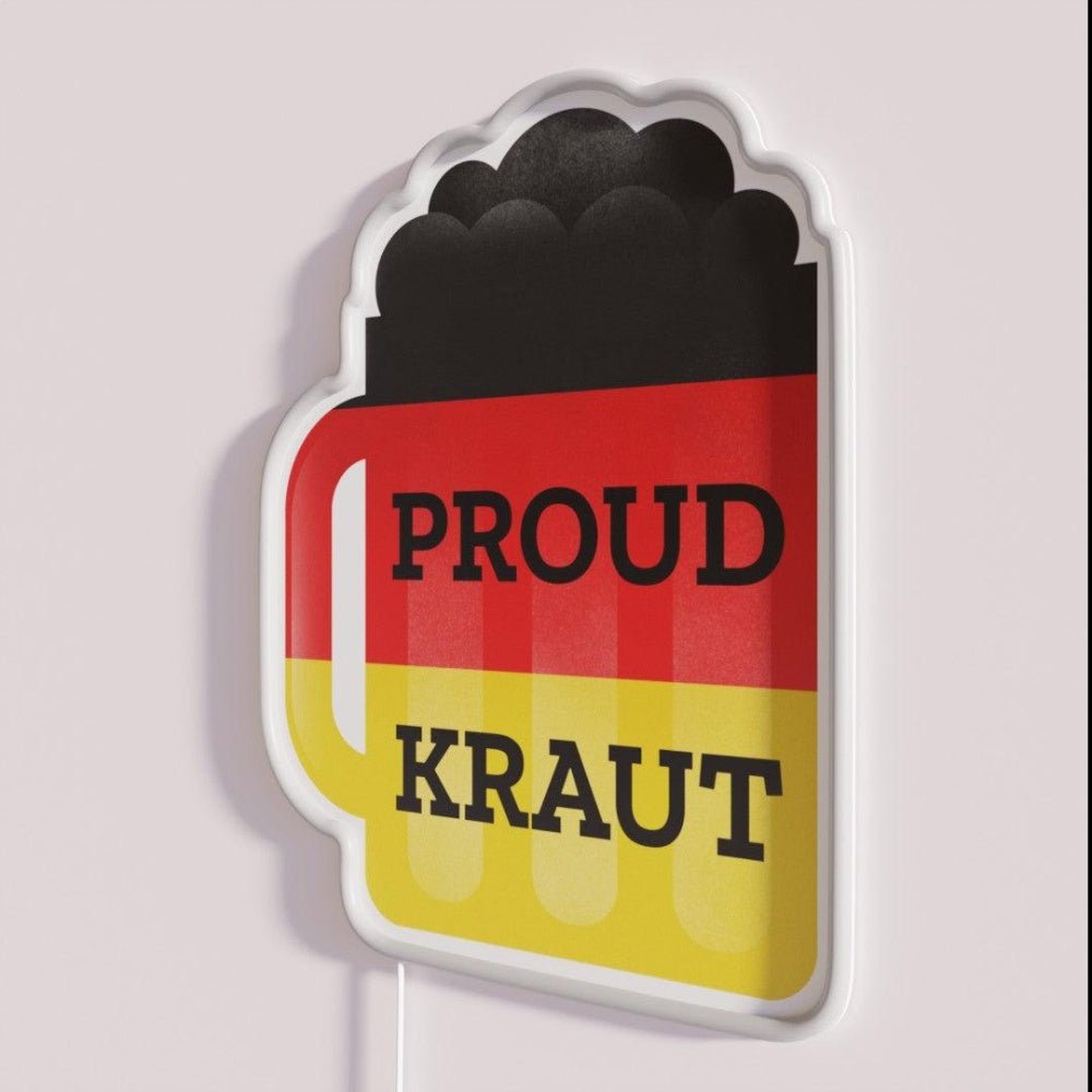 Proud Kraut Beer Mug With German Flag Rgb Led Neon Sign - Shineneon
