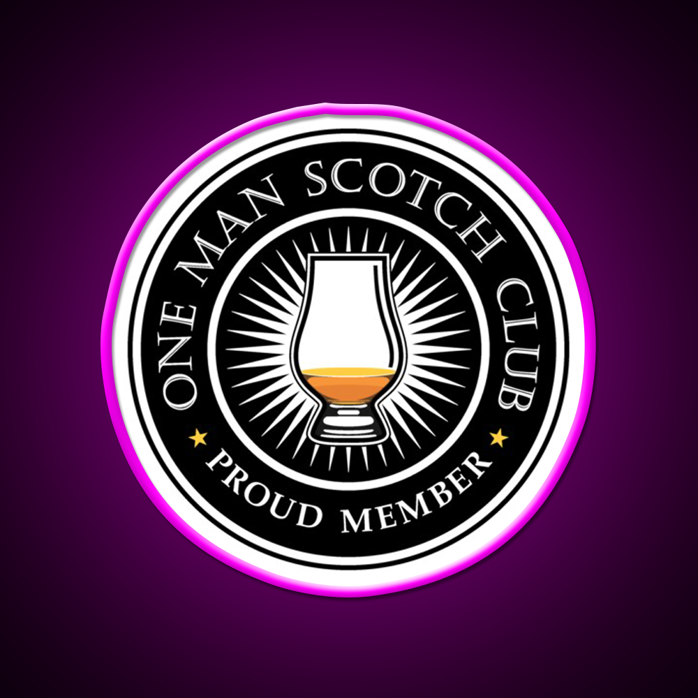 Proud Member Scotch Club Whiskey Drink Bar Led Neon Sign Rgb Color