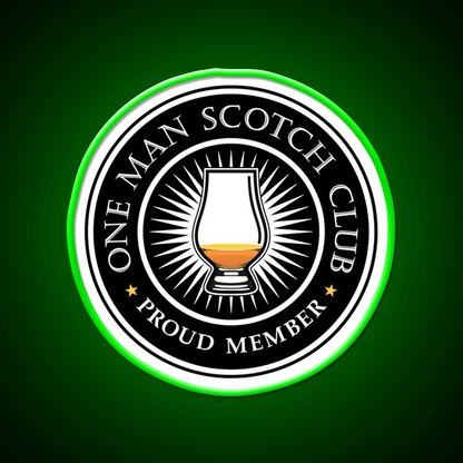 Proud Member Scotch Club Whiskey Drink Bar Led Neon Sign Rgb Color - Shineneon