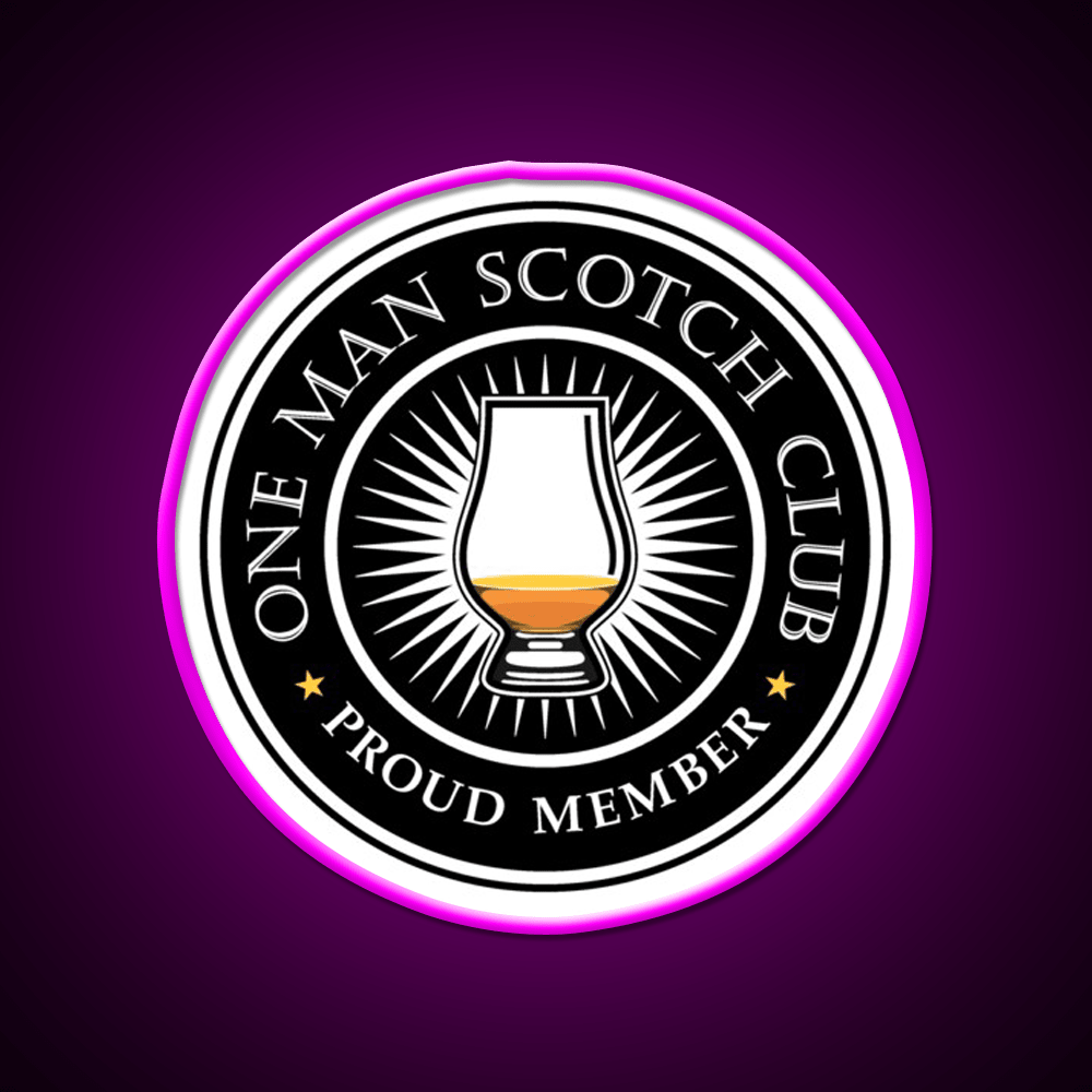Proud Member Scotch Club Whiskey Drink Bar Led Neon Sign Rgb Color - Shineneon