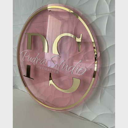 Ps Pudra Studio Acrylic Business Logo Sign - Shineneon