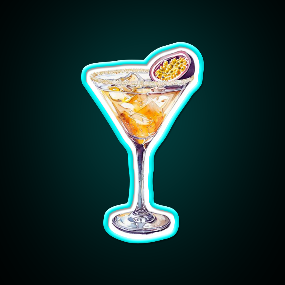 Pstar Martini Cocktail Bar Decor Led Neon Sign Rgb Color - Size and dimension reference