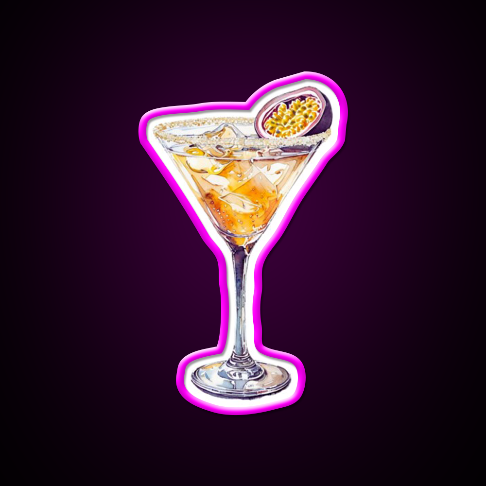 Pstar Martini Cocktail Bar Decor Led Neon Sign Rgb Color - Neon sign mounted on wall in room