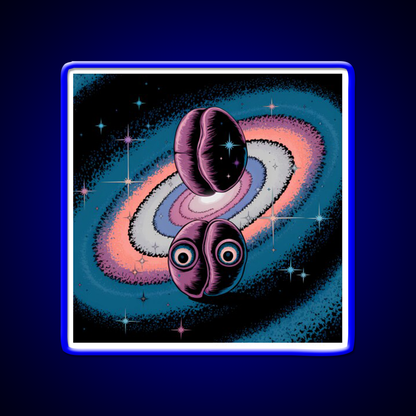 Psychedelic Coffee Explosion Of Flavor Led Neon Sign Espresso Bar Art Rgb Color