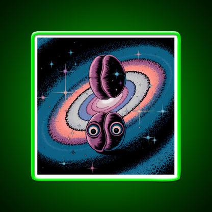 Psychedelic Coffee Explosion Of Flavor Led Neon Sign Espresso Bar Art Rgb Color