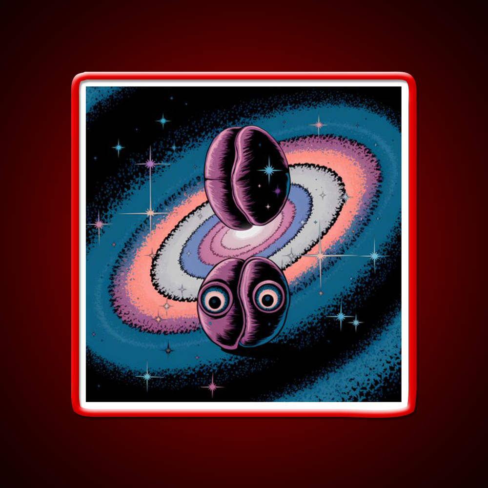 Psychedelic Coffee Explosion Of Flavor Led Neon Sign Espresso Bar Art Rgb Color