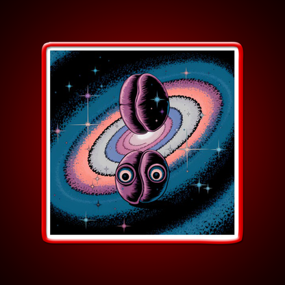 Psychedelic Coffee Explosion Of Flavor Led Neon Sign Espresso Bar Art Rgb Color