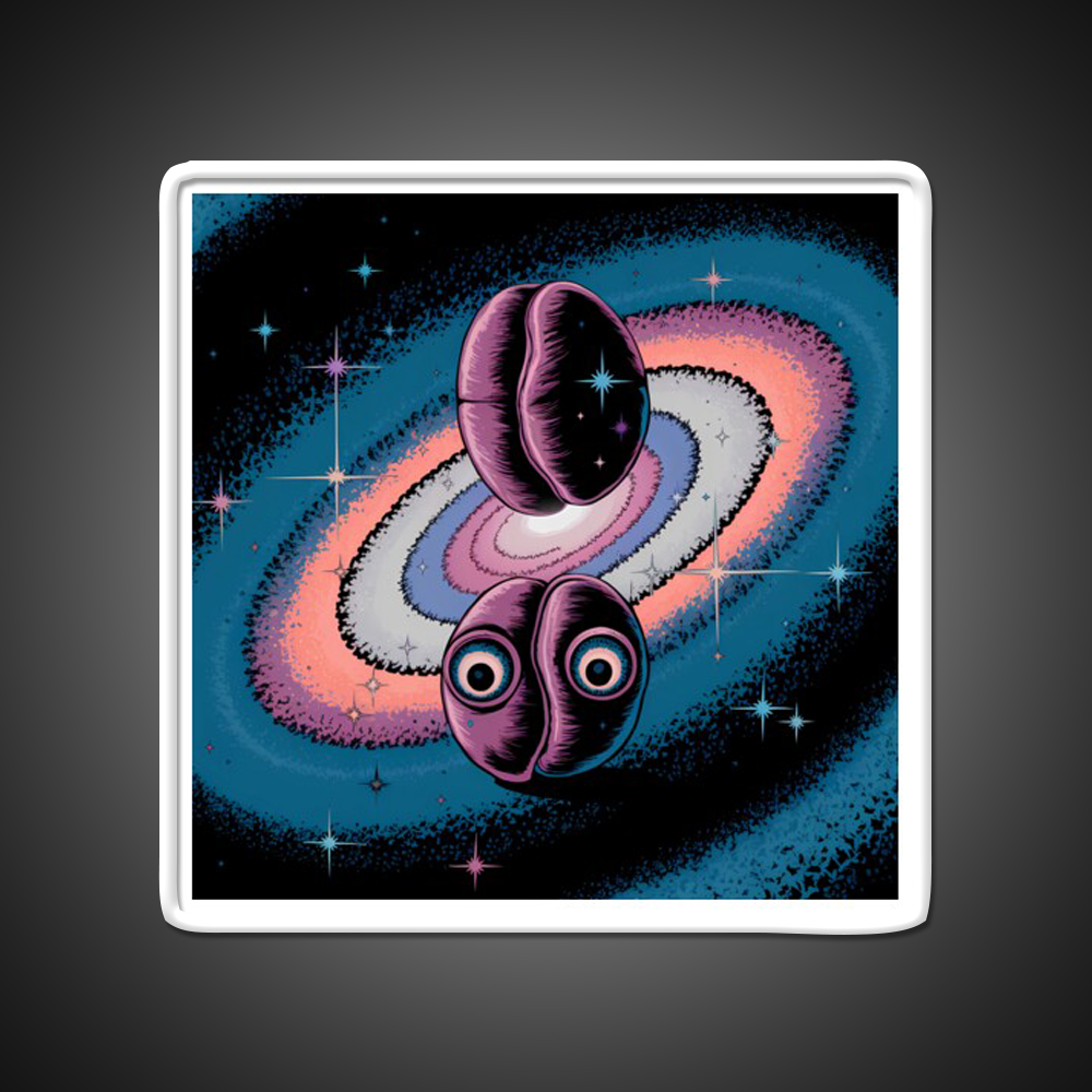 Psychedelic Coffee Explosion Of Flavor Led Neon Sign Espresso Bar Art Rgb Color