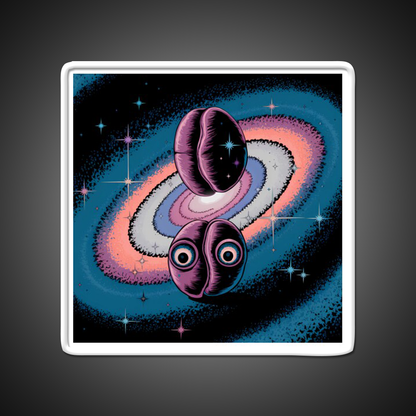 Psychedelic Coffee Explosion Of Flavor Led Neon Sign Espresso Bar Art Rgb Color