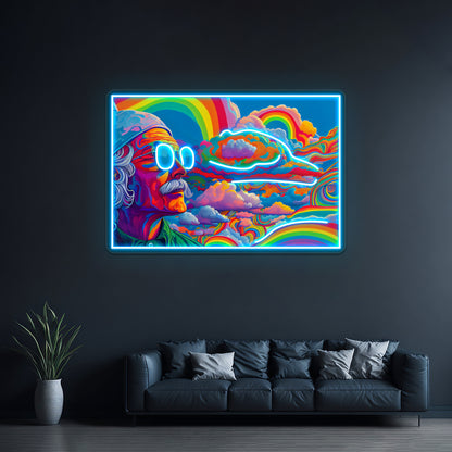 Psychedelic Dreams Lsd Rainbow Print Wall Artwork Neon Signs