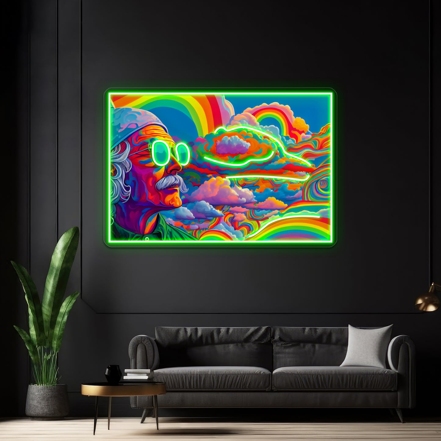 Psychedelic Dreams Lsd Rainbow Print Wall Artwork Neon Signs