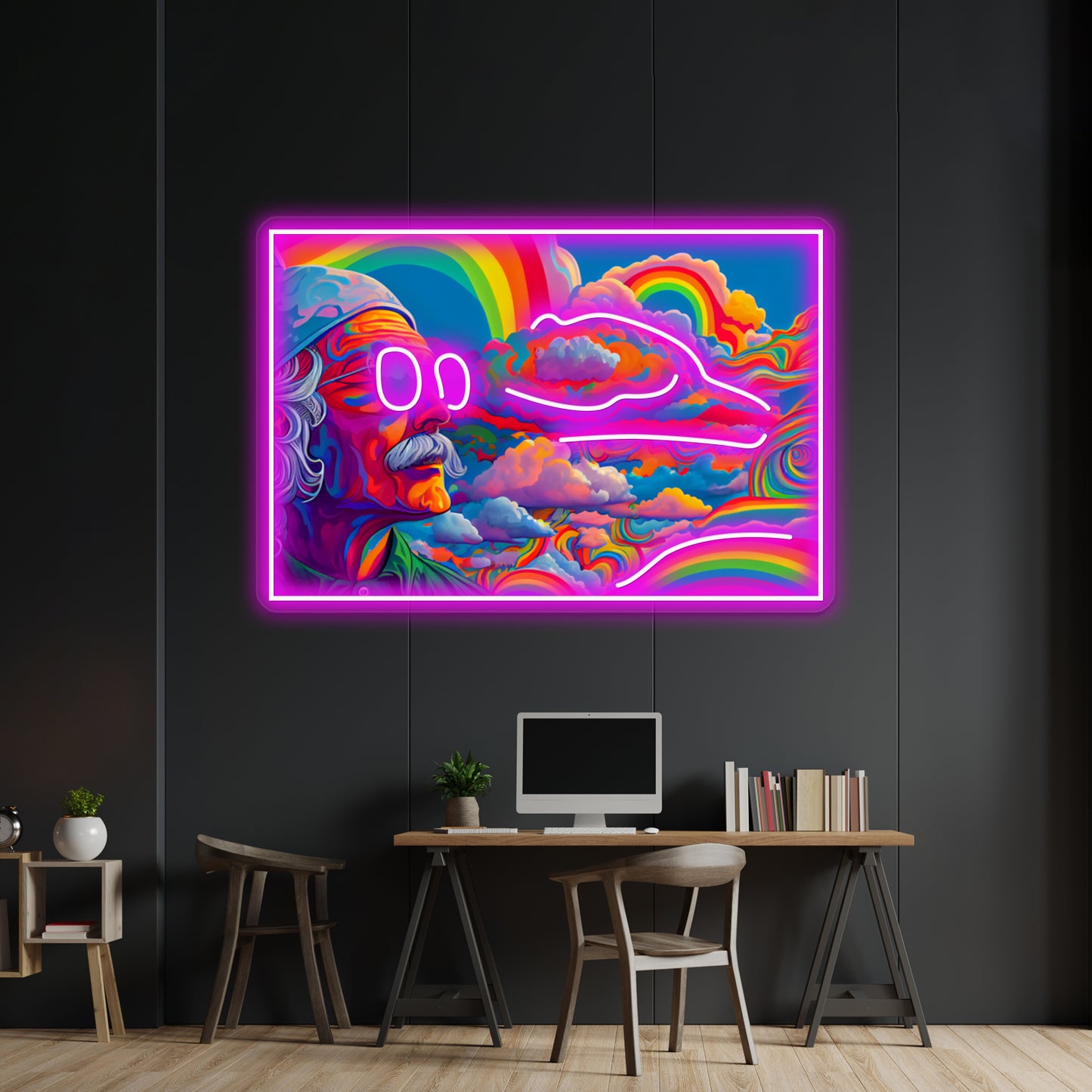 Psychedelic Dreams Lsd Rainbow Print Wall Artwork Neon Signs