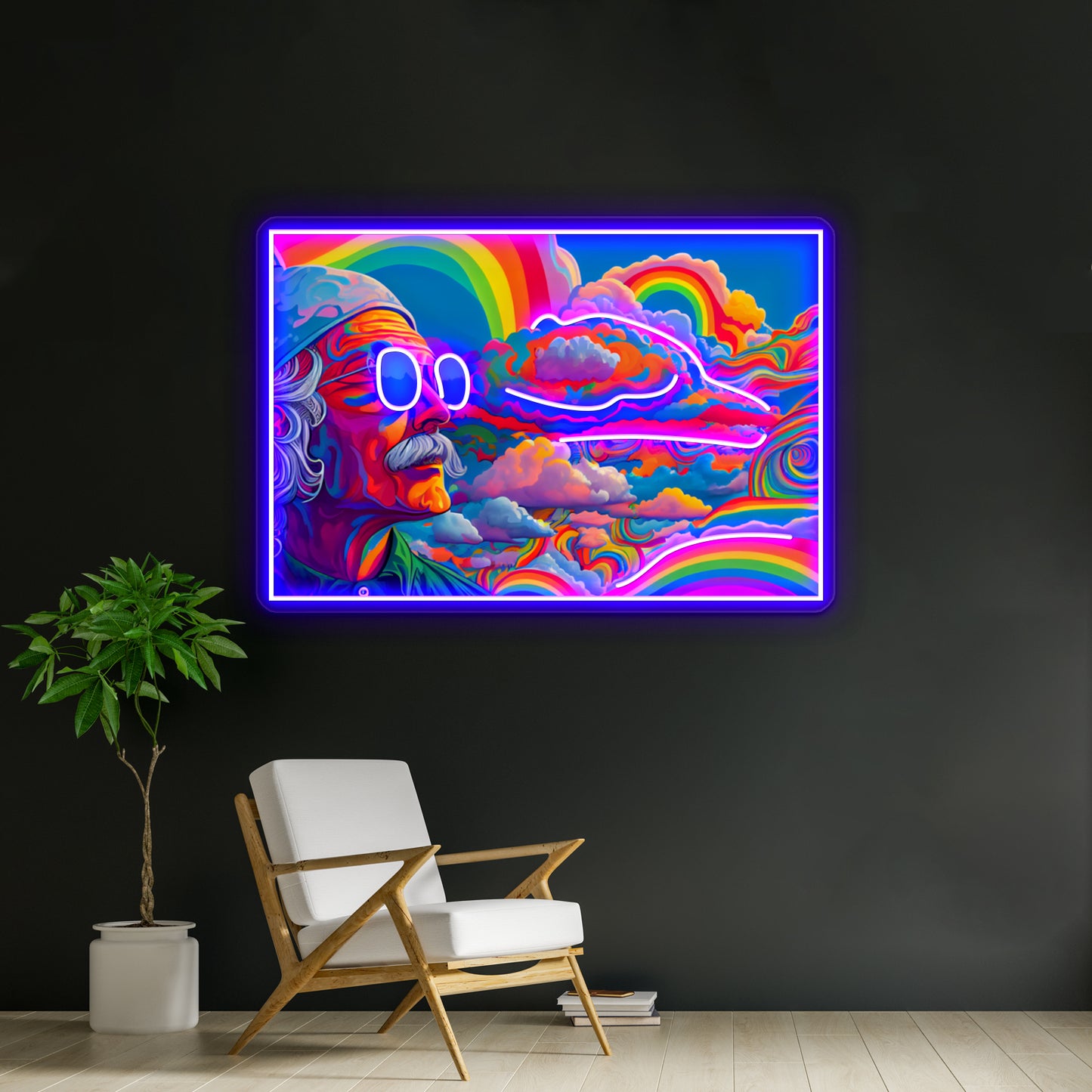 Psychedelic Dreams Lsd Rainbow Print Wall Artwork Neon Signs