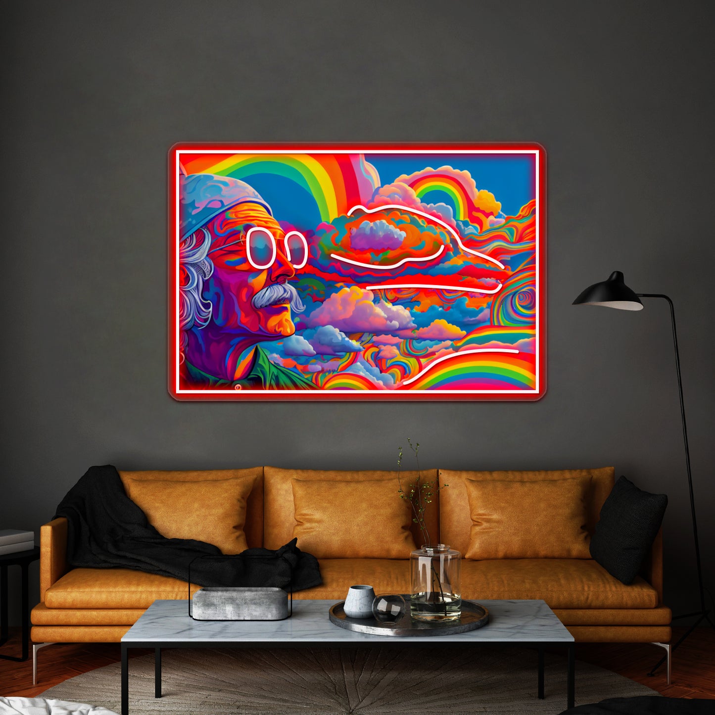 Psychedelic Dreams Lsd Rainbow Print Wall Artwork Neon Signs