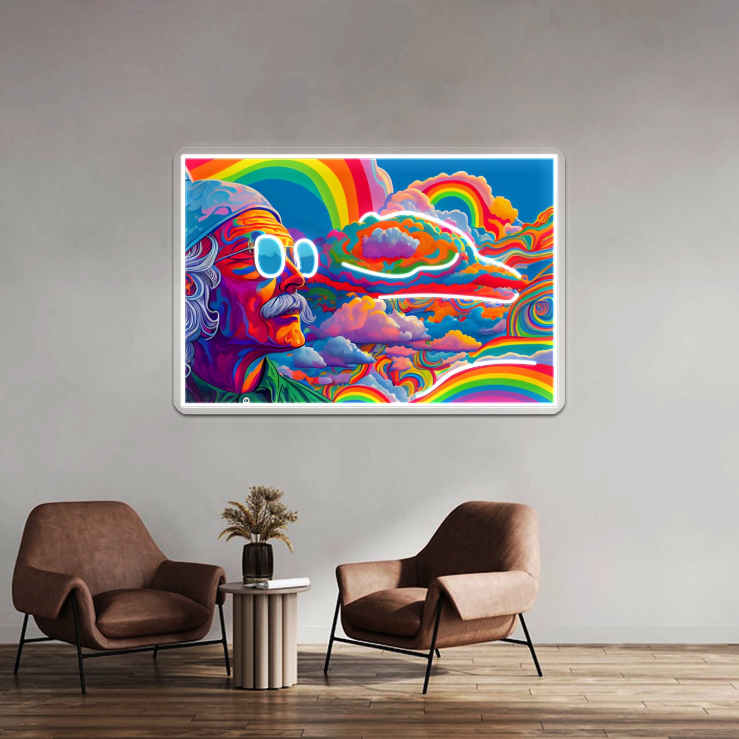 Psychedelic Dreams Lsd Rainbow Print Wall Artwork Neon Signs