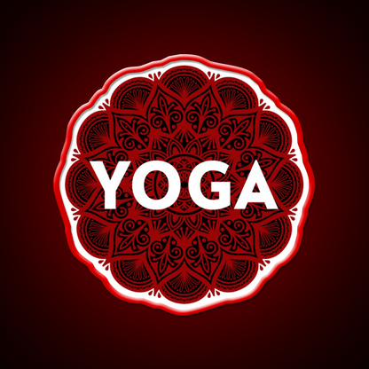 Psychedelic Floral Yoga Led Neon Sign For Wellness Space Rgb Color - Shineneon