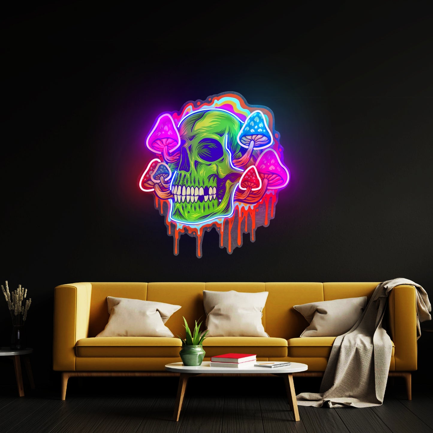 Psychedelic Head Skull Led Neon Sign Light Custom Led Signs