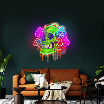 Psychedelic Head Skull Led Neon Sign Light Custom Led Signs