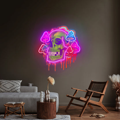 Psychedelic Head Skull Led Neon Sign Light Custom Led Signs