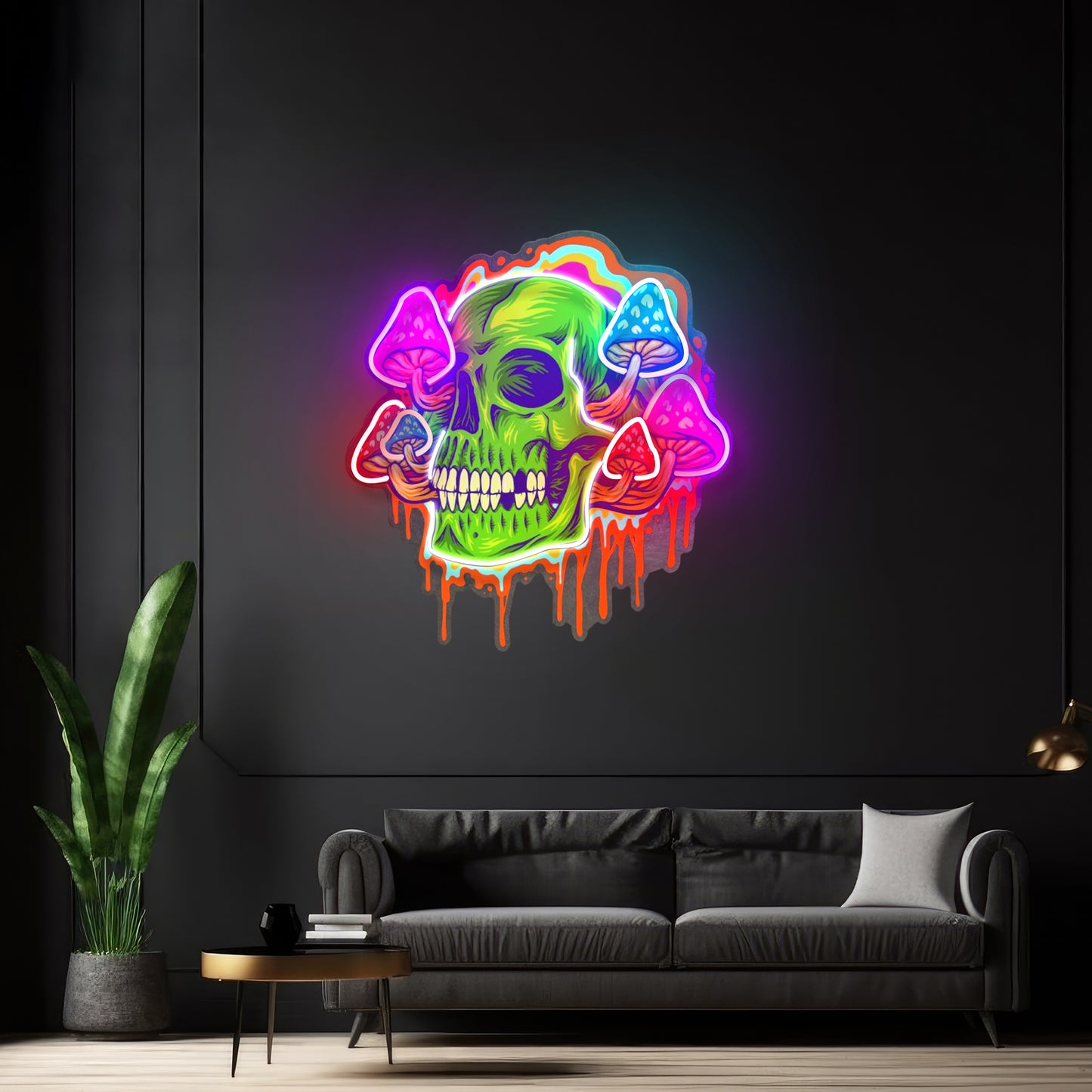 Psychedelic Head Skull Led Neon Sign Light Custom Led Signs