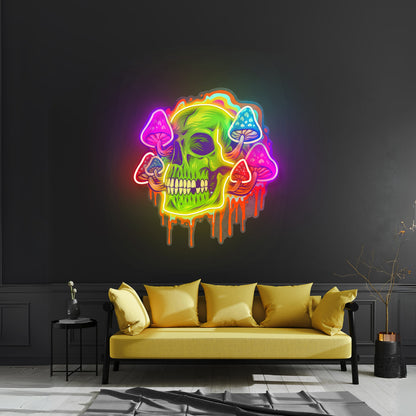 Psychedelic Head Skull Led Neon Sign Light Custom Led Signs