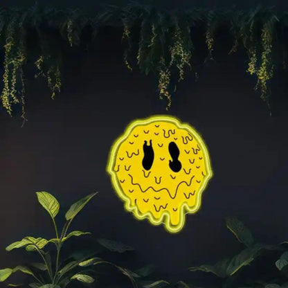 Psychedelic Melting Smiley Led Neon Sign For Botanical Cafes Home Decor | Shineneon