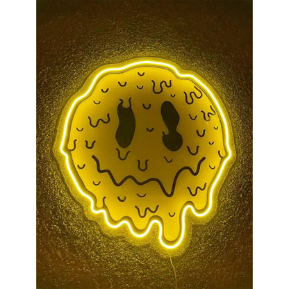 Psychedelic Melting Smiley Led Neon Sign For Botanical Cafes Home Decor | Shineneon