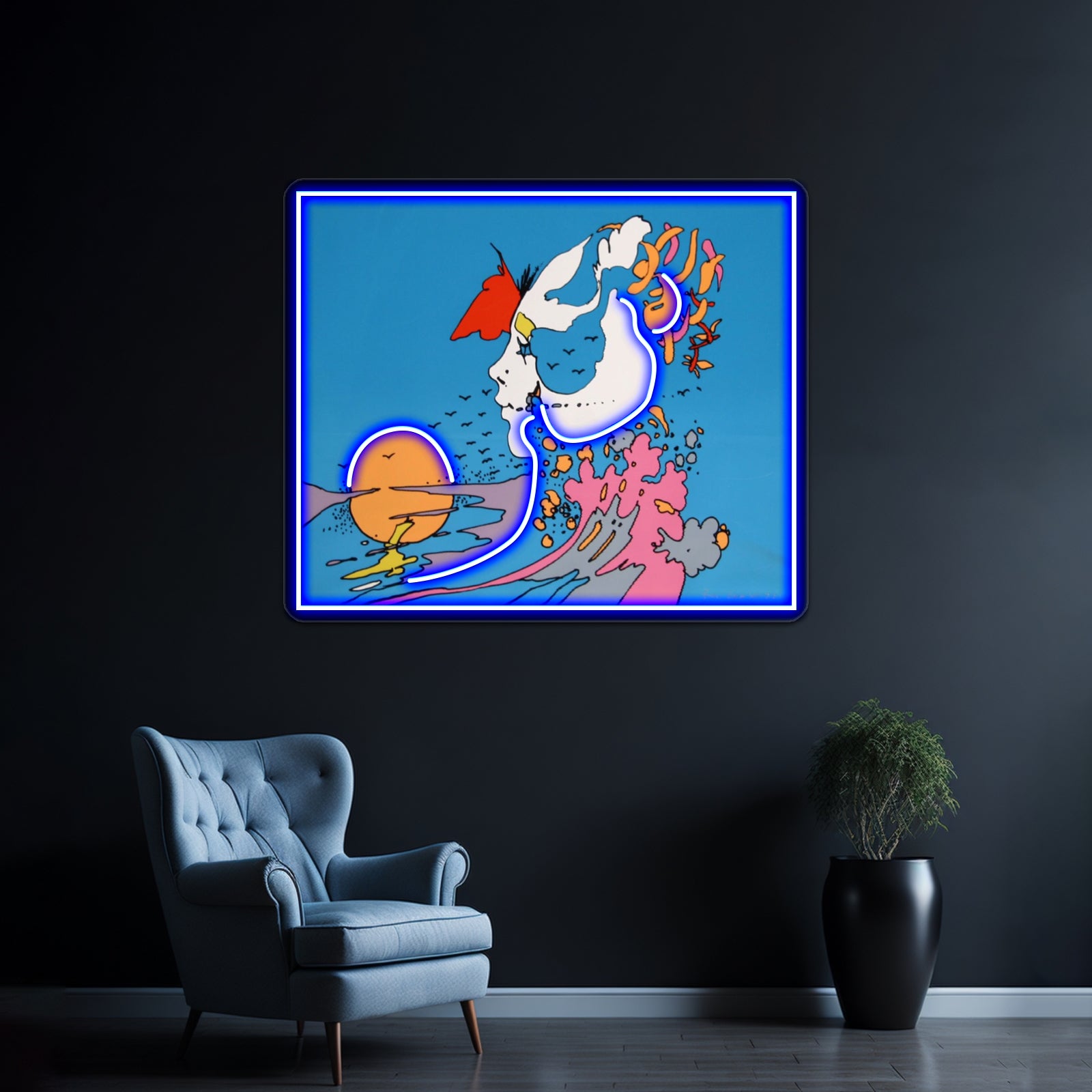 Psychedelic Peter Max Tribute T Shirt Wall Artwork Neon Signs | Shineneon