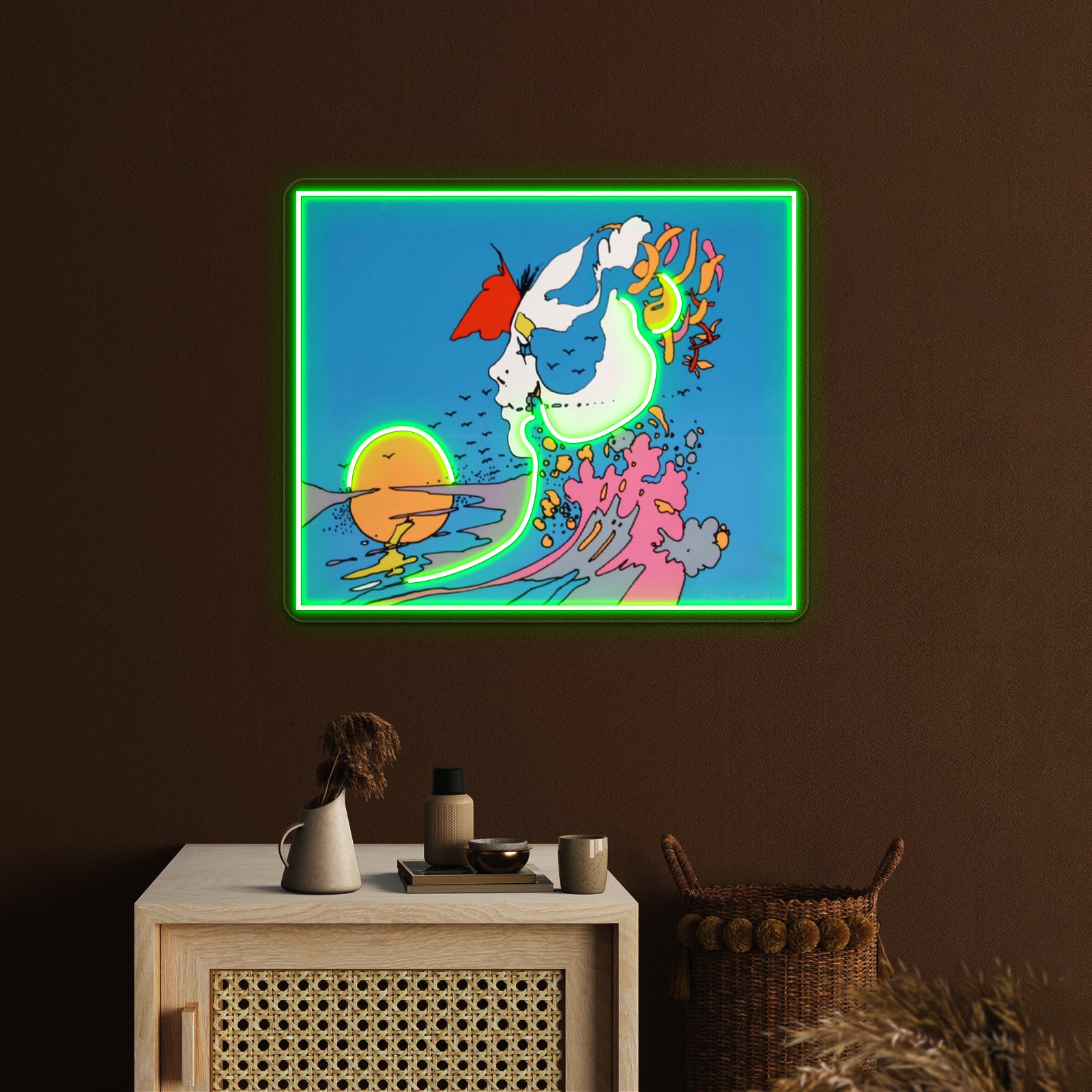 Psychedelic Peter Max Tribute T Shirt Wall Artwork Neon Signs | Shineneon