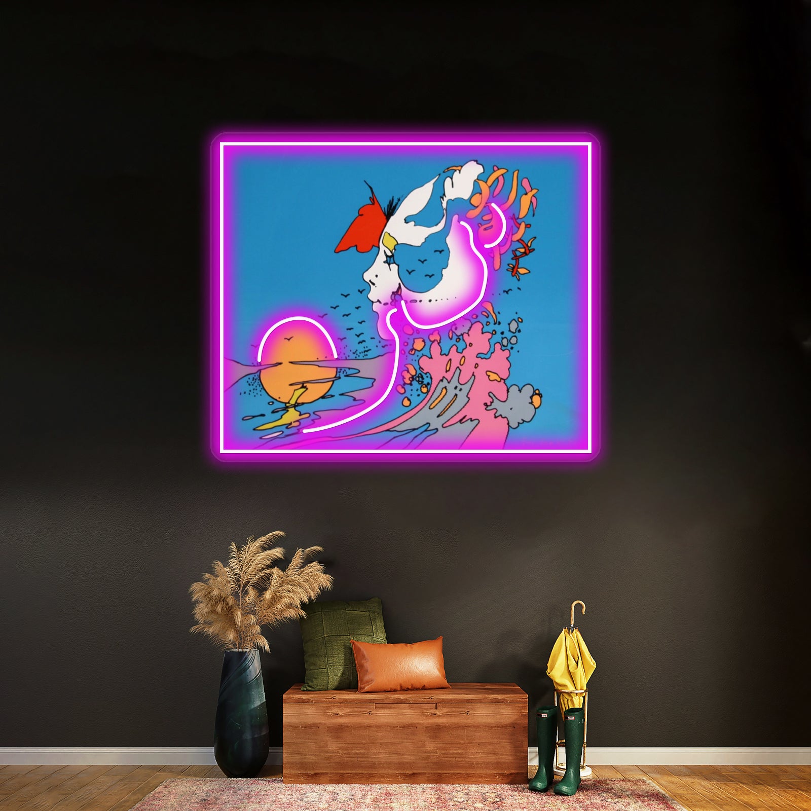 Psychedelic Peter Max Tribute T Shirt Wall Artwork Neon Signs | Shineneon