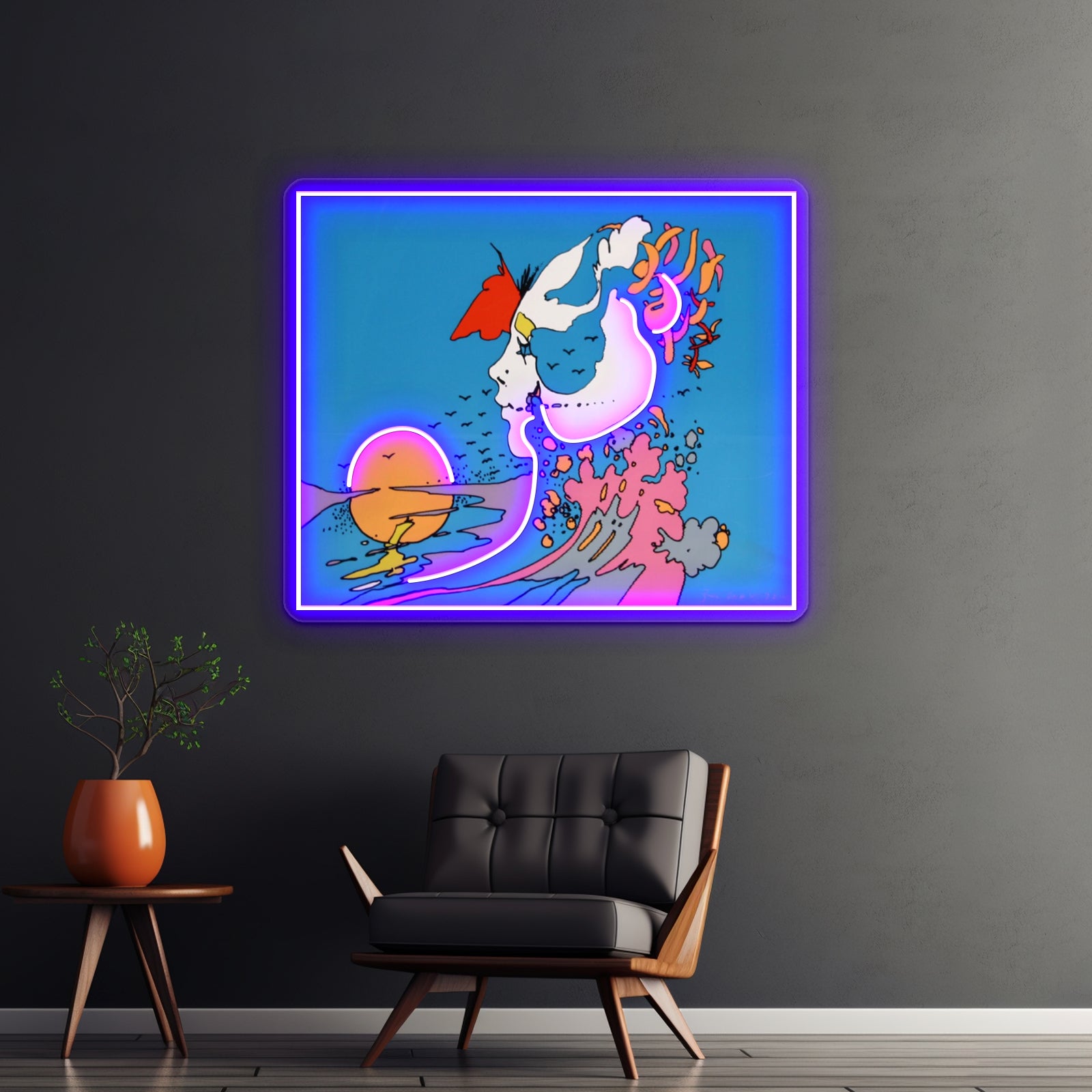 Psychedelic Peter Max Tribute T Shirt Wall Artwork Neon Signs | Shineneon