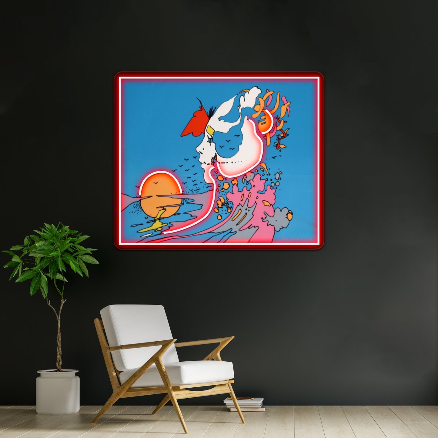 Psychedelic Peter Max Tribute T Shirt Wall Artwork Neon Signs